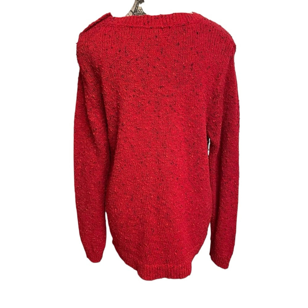J. Jill Vibrant Red Women's Crew Neck Sweater - Picture 3 of 7